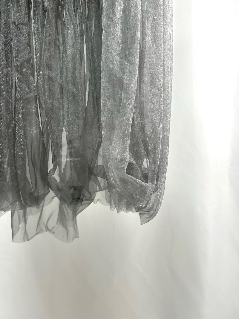 25023Gray Tulle Camisole Top