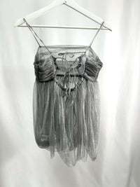 25023Gray Tulle Camisole Top