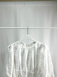 25018White Puff Sleeve Blouse