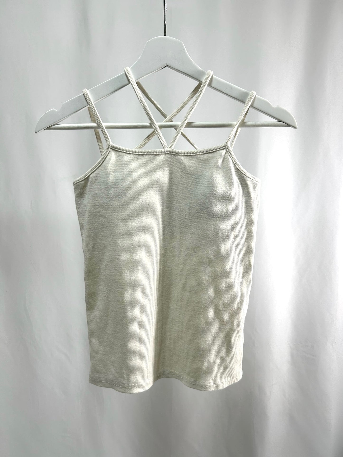 25020White Cross Strap Camisole
