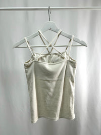 25020White Cross Strap Camisole