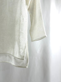 25063Ivory Mesh Top