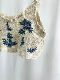 25010花柄の刺繍ビスチェ