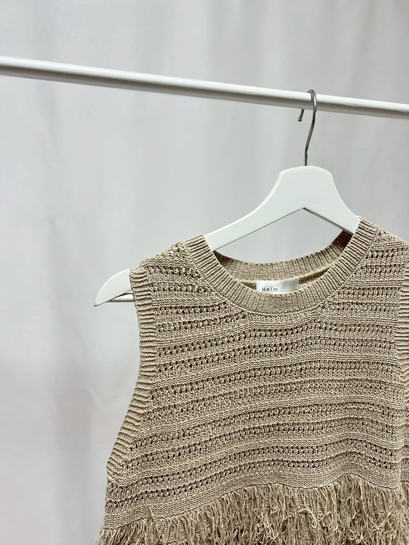 3-24 フリンジベストトップス