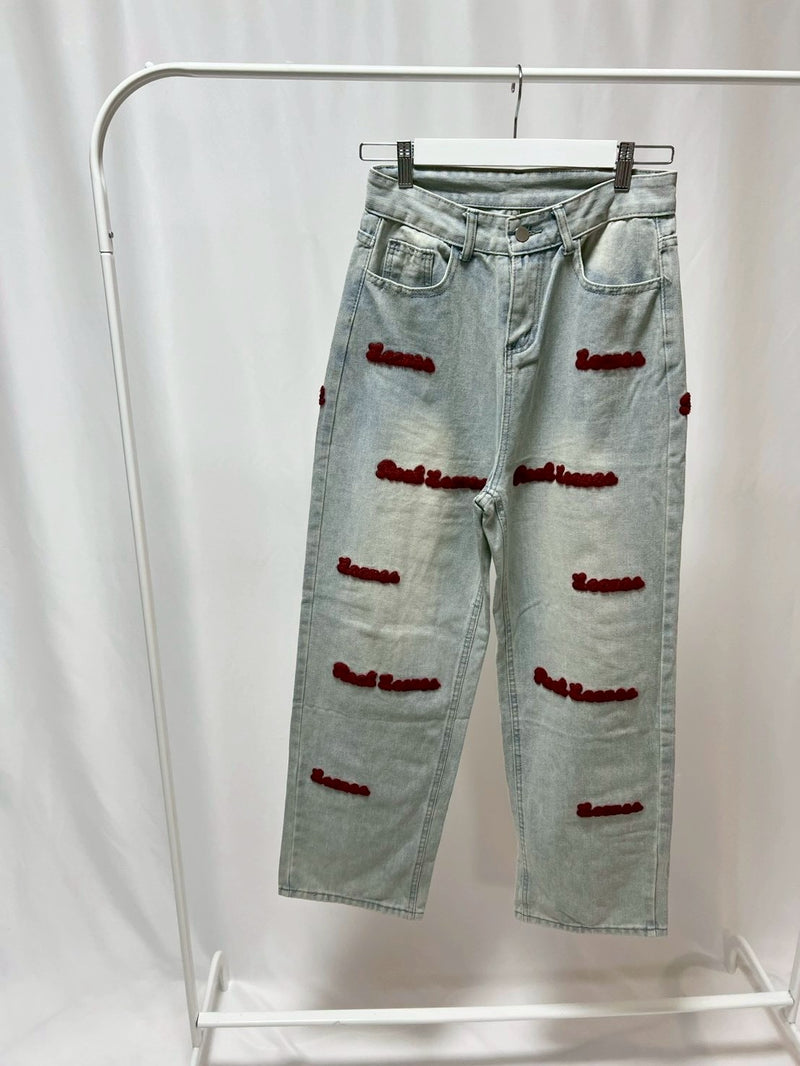 2501229 ワッペン付きデニムパンツ