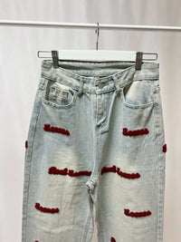 2501229 ワッペン付きデニムパンツ