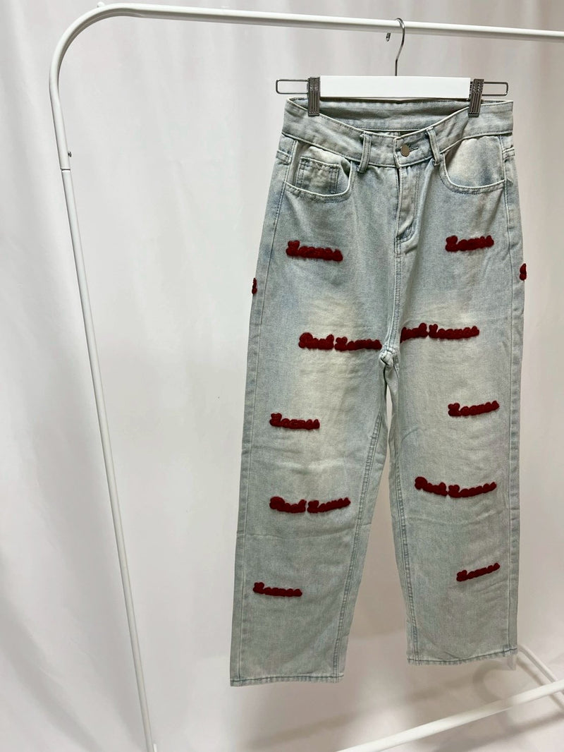 2501229 ワッペン付きデニムパンツ