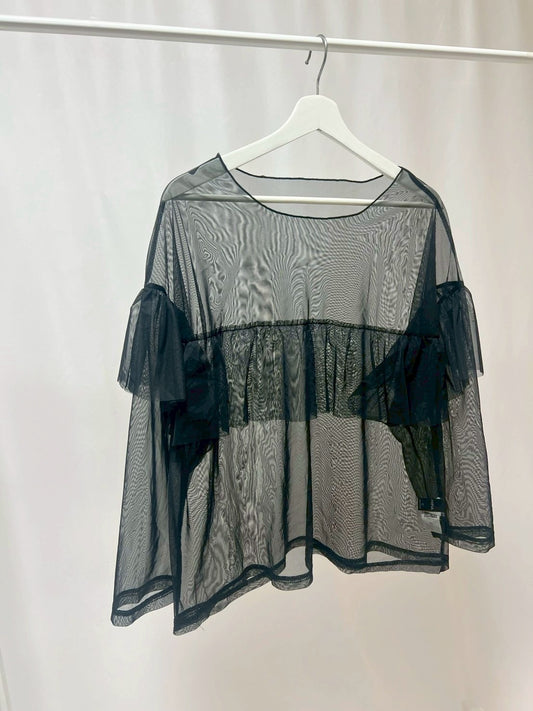 25077フリルシースルートップス