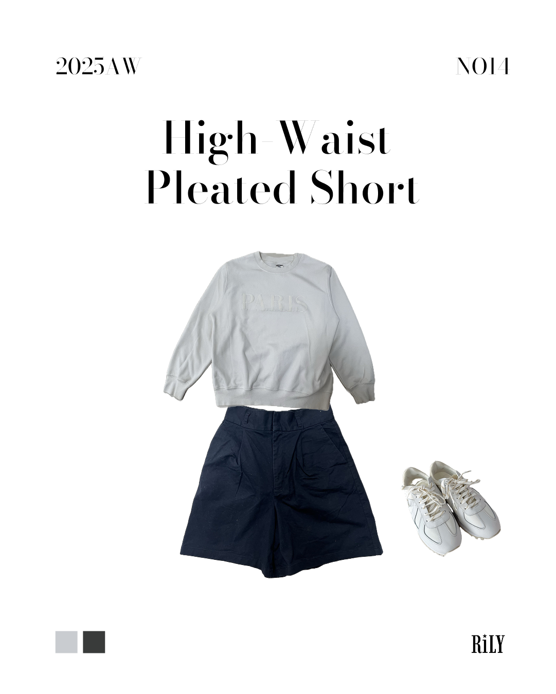 250129High-Waist Pleated Shorts