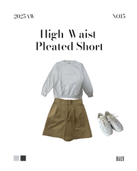 250129High-Waist Pleated Shorts